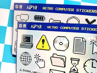 90s Retro Computer Sticker Set