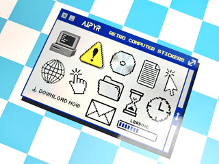 90s Retro Computer Sticker Set