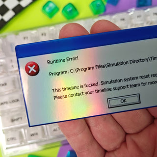 2000s PC Runtime Error Sticker