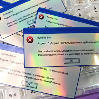 2000s Computer Runtime Error Holographic Sticker