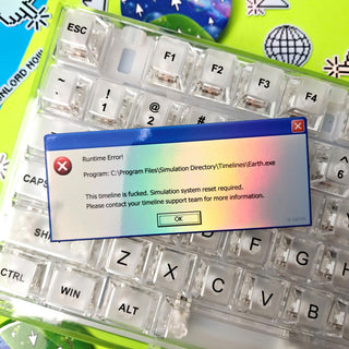 2000s Computer Runtime Error Holographic Sticker