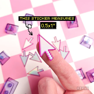 Pink Computer Cursor Mini Sticker