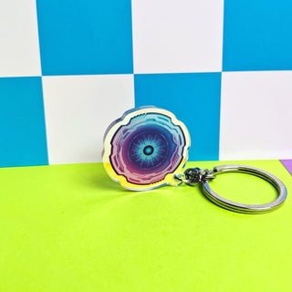 2 inch Cyberpunk Eye Holographic Keychain