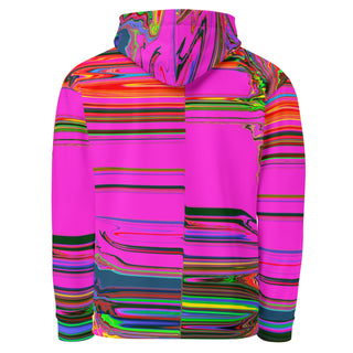 Back view of the Split Glitch Hoodie.