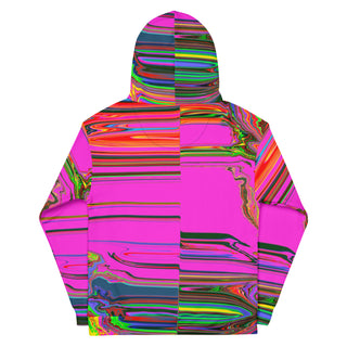 Back flat view of the Split Glitch Hoodie.