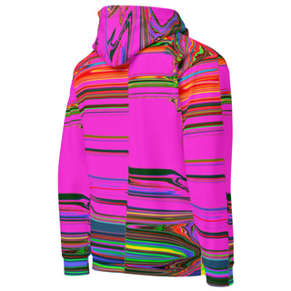 Back side view of the Split Glitch Hoodie.