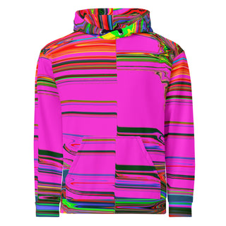 Front view of the Split Glitch Hoodie.