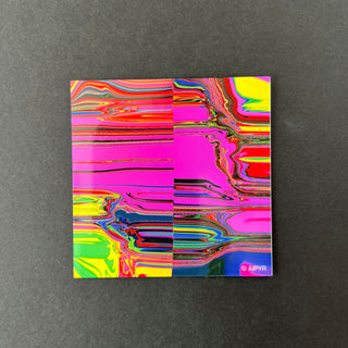 Split Glitch Holographic Sticker