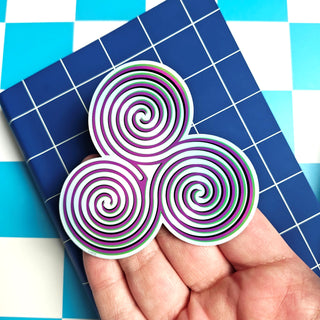 Spiral Hypnosis Holographic Sticker