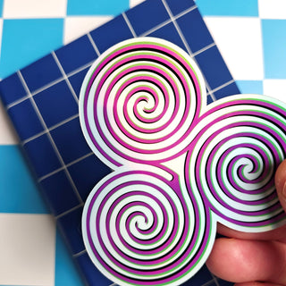 Spiral Hypnosis Holographic Sticker