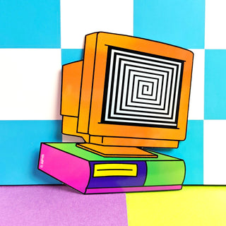 90s Trippy Retro Computer Sticker