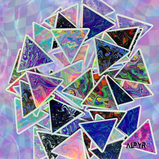 Trippy Triangles Mini Holographic Sticker Pack by Aipyr