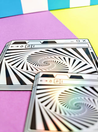 Trippy Web Window Stickers