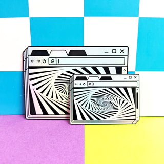 Trippy Web Window Stickers