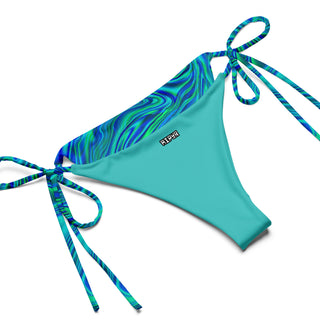 Close up view of the Trippy Frutiger Aero String Bikini Bottom.