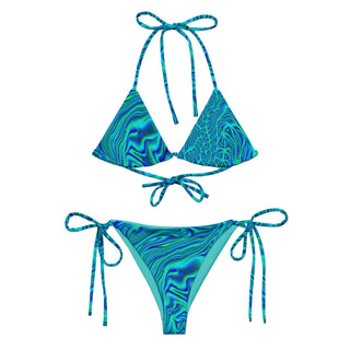Front view of the Trippy Frutiger Aero String Bikini.