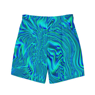 Back view of the Trippy Frutiger Aero Swim Trunks by AIPYR.