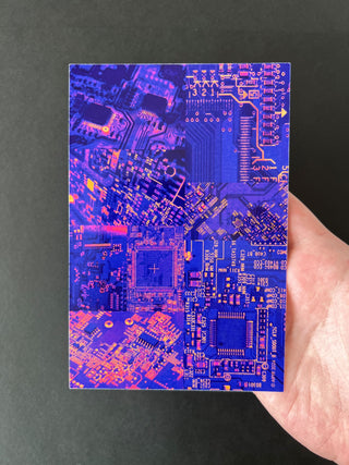 Purple Circuits Vaporwave Mini Print