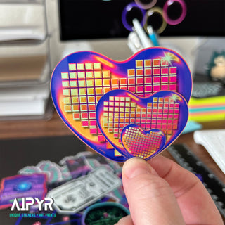 Vaporwave Heart Sticker