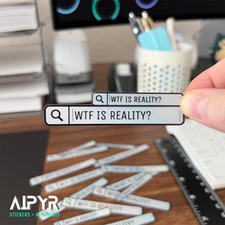 Pair of WTF is Reality Stickers