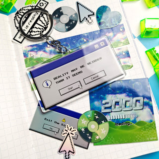 90s Reality Computer Y2K Keychain