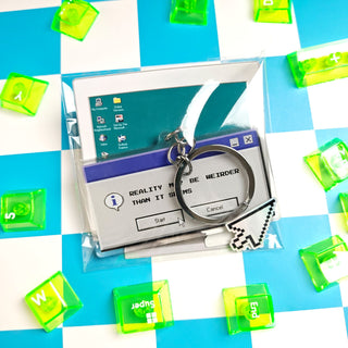 90s Reality Computer Y2K Keychain