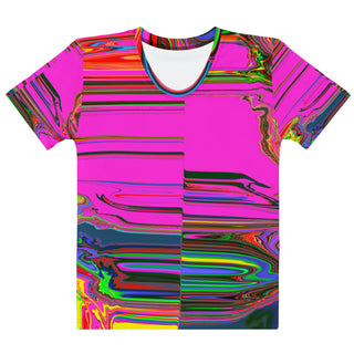 Women's Split Glitch T-Shirt Front 1