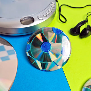 Blue Y2K CDs Button or Magnet