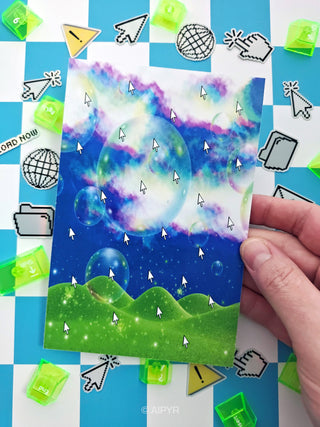 Y2K Computer Glitch Art Print