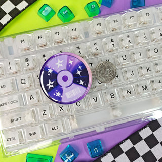 Purple Y2K CD Button or Magnet
