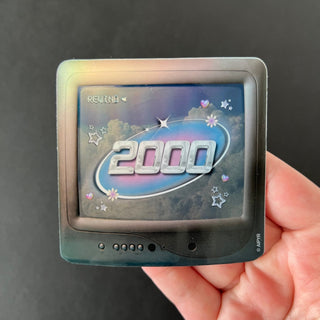 2000s Rewind Holographic Sticker by AIPYR