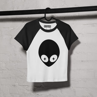 Y2K Alien Head Baby Tee