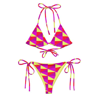 Pink Geometric String Bikini