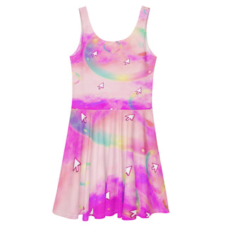 Pink Webcore Dreams Skater Dress