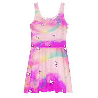 Pink Webcore Dreams Skater Dress