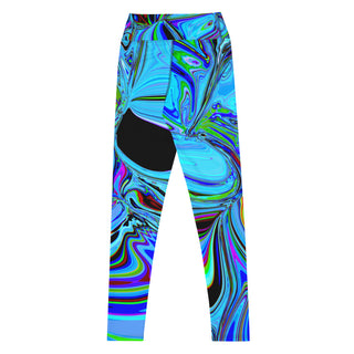 Blue Chaos Yoga Leggings