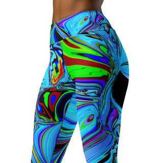 Blue Chaos Yoga Leggings