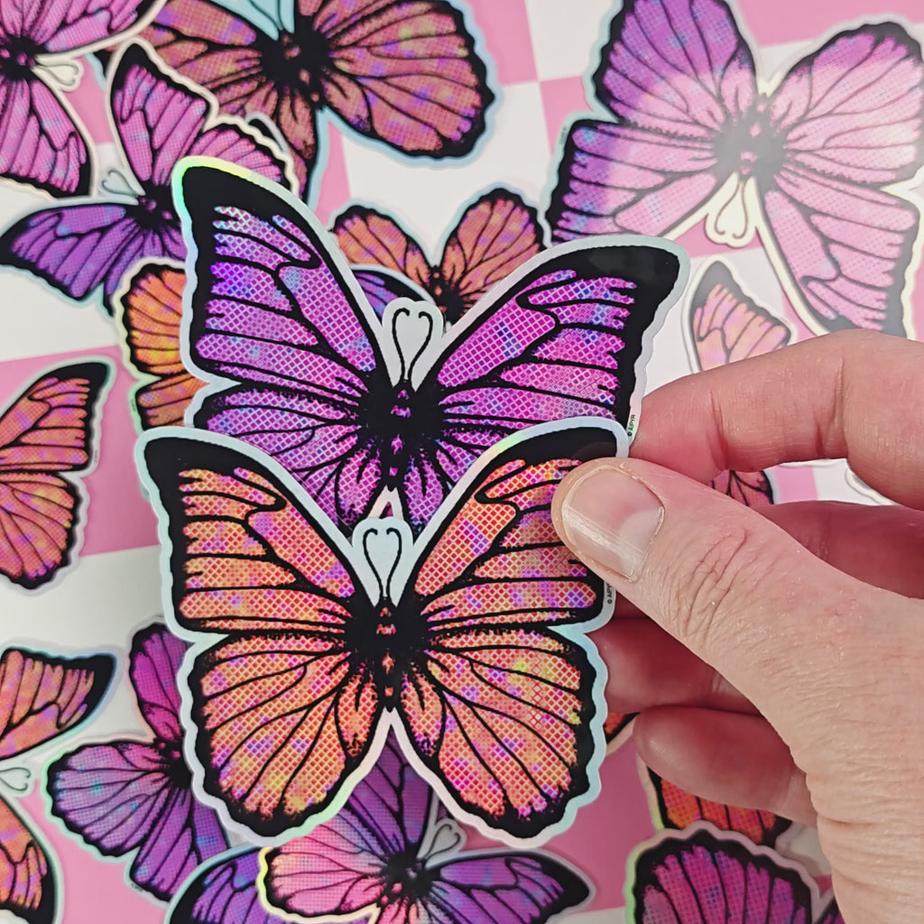 Video showing AIPYR butterfly stickers.