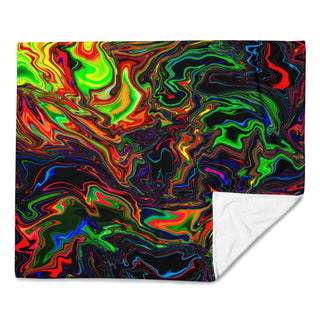 Neon Psychedelic Throw Blanket